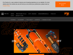 'shop.ridefox.com' screenshot