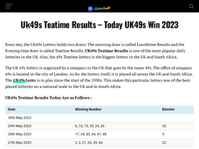 'teatimeresultsz.com' screenshot