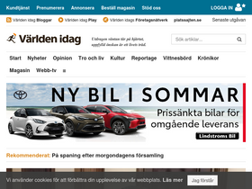 'varldenidag.se' screenshot