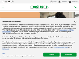 'medisana.de' screenshot