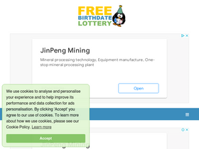 'freebirthdatelottery.com' screenshot