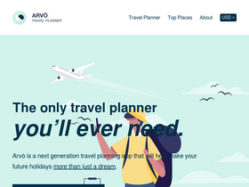 'arvo.travel' screenshot