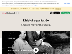 'notrehistoire.ch' screenshot