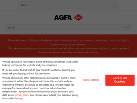 'agfa.com' screenshot