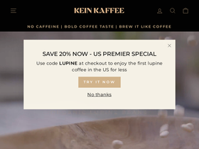 keinkaffee.com homepage screenshot