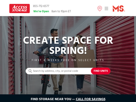 'accessstorage.ca' screenshot