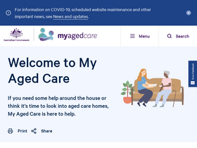 'myagedcare.gov.au' screenshot