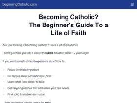 'beginningcatholic.com' screenshot