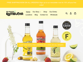sogoodkombucha.com homepage screenshot