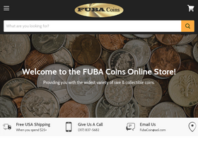 fubacoins.com homepage screenshot