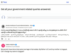 'tesz.in' screenshot