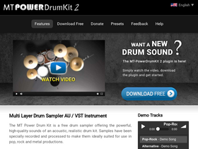 'powerdrumkit.com' screenshot