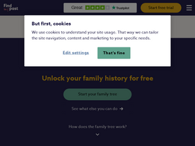 'findmypast.co.uk' screenshot