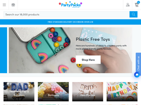 'partypacks.co.uk' screenshot