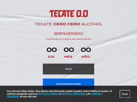 'tecate.com' screenshot