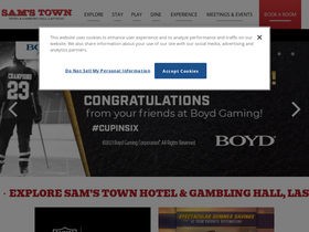 'samstownlv.com' screenshot
