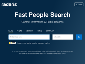 'radaris.com' screenshot