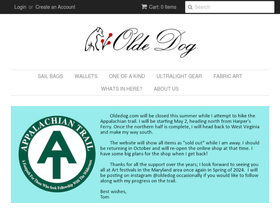 oldedogsewing.com homepage screenshot