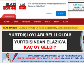 'elazigsonhaber.com' screenshot