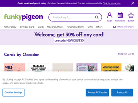 'funkypigeon.com' screenshot