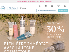 'thalazur.fr' screenshot