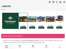 'uzdarbis.lt' screenshot
