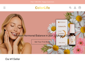 colorlifevitamin.com homepage screenshot