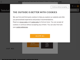 'timberland.se' screenshot