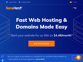 'namehero.com' screenshot