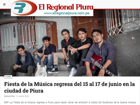 'elregionalpiura.com.pe' screenshot