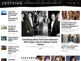'zestvine.com' screenshot