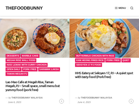 'thefoodbunny.com' screenshot