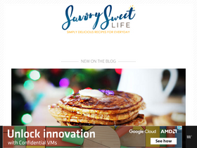 'savorysweetlife.com' screenshot