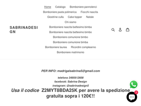 sabrinadesign.it homepage screenshot