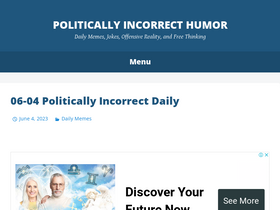 'politicallyincorrecthumor.com' screenshot
