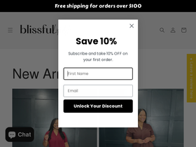 blissfullifestyleboutique.com homepage screenshot