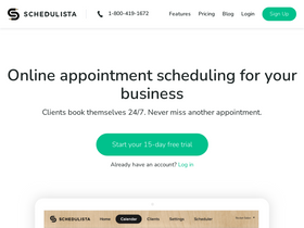 'schedulista.com' screenshot