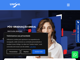 'unisal.br' screenshot