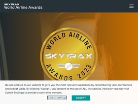 'worldairlineawards.com' screenshot