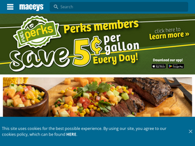 'maceys.com' screenshot