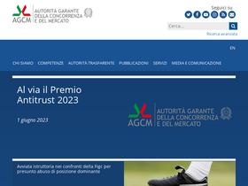 'agcm.it' screenshot
