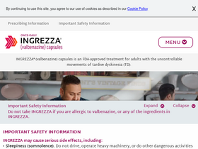 'ingrezza.com' screenshot