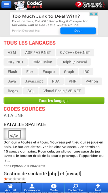codes-sources.commentcamarche.net