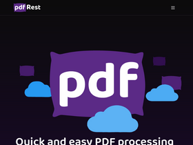 'pdfrest.com' screenshot
