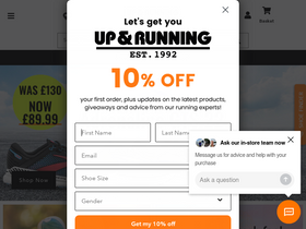 'upandrunning.co.uk' screenshot