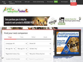 'rescuepets.com.au' screenshot