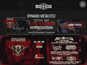 'dynamo-metalfest.nl' screenshot