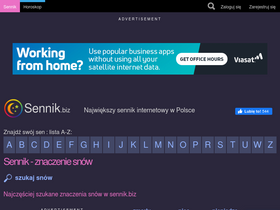 'sennik.biz' screenshot