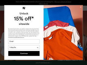 'frankandoak.com' screenshot