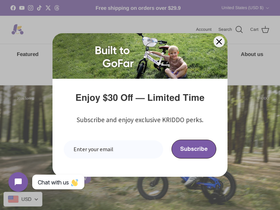 KRIDDO homepage screenshot